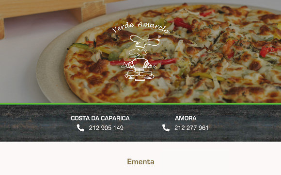 Website, Pizzarias Verde Amarelo